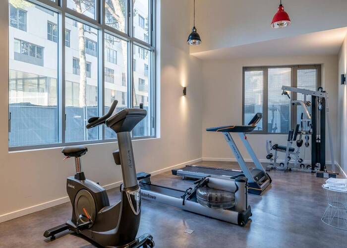Salle de fitness résidence lmnp tourisme affaires All suites Appart Hotel Marne