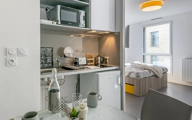 Vue studio en résidence LMNP All Suite Study Marne à BORDEAUX
