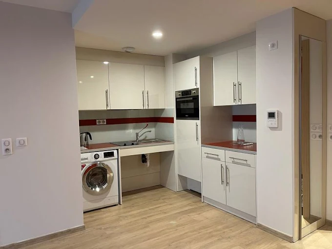 Coin cuisine en résidence LMNP sénior Obeo Villa Sully à Aix Les Bains