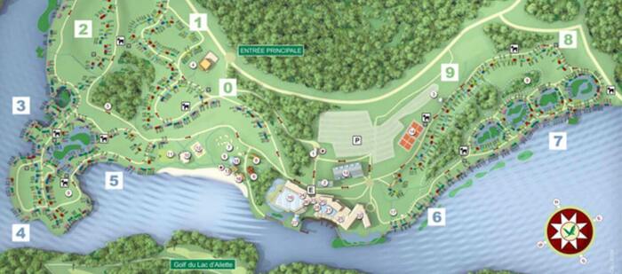 Plan  résidence tourisme Chamouille Center Parcs Le Lac D'Ailette