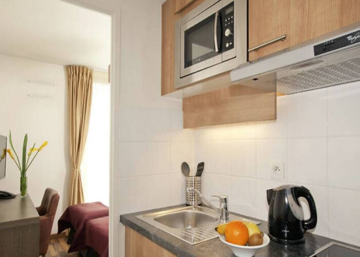 cuisine résidence lmnp tourisme affaires residhome Appart hotel Asnière-sur-seine