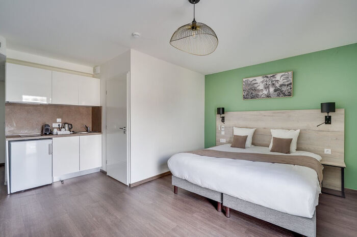 Chambre de la résidence LMNP tourisme affaires Palaiseau All Suites Appart